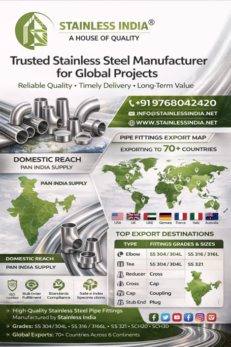 SS 347H 180° SR Elbow